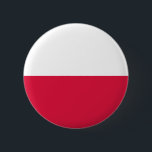 Polens flagga knapp<br><div class="desc">Patriotisk flagga av Polen.</div>
