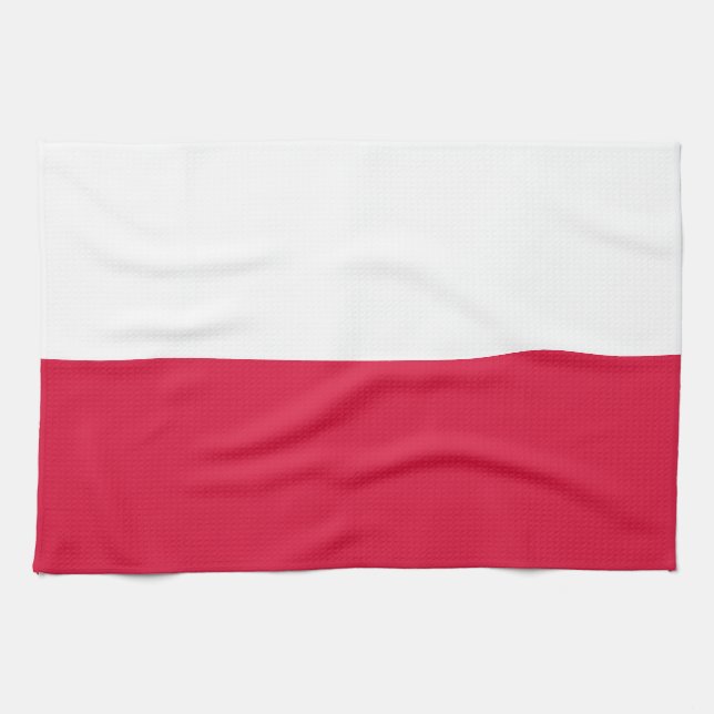 Polens flagga kökshandduk (Horisontell)
