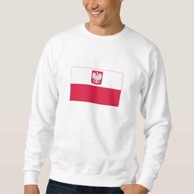 Polens flagga lång ärmad tröja (Framsida)