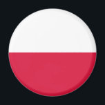 Polens flagga magnet<br><div class="desc">Patriotisk flagga av Polen.</div>