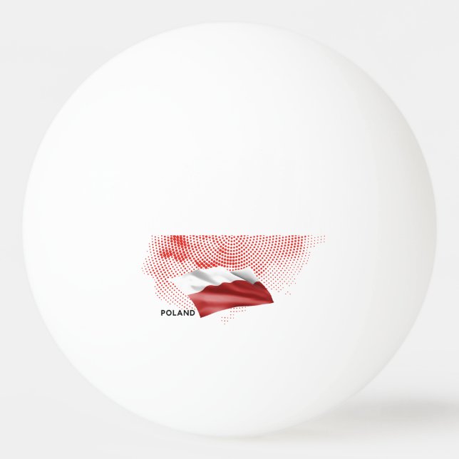 Polens flagga pingisboll (Framsidan)