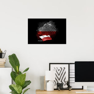 Polens flagga poster