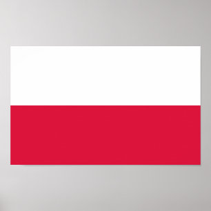 Polens flagga poster