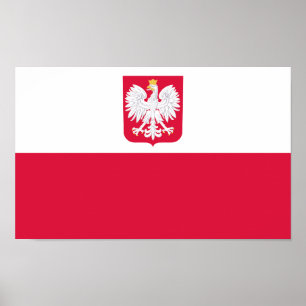 Polens flagga poster