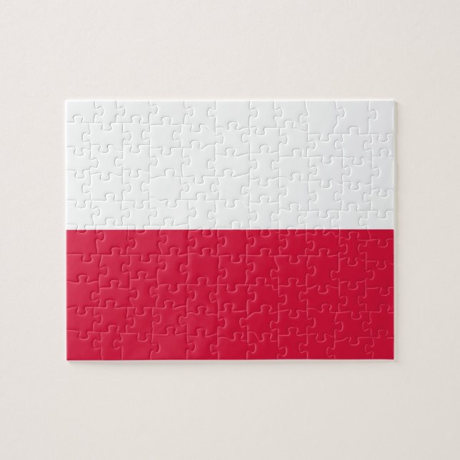 Polens flagga pussel (Horisontell)