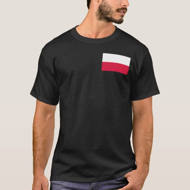 Polens flagga t shirt (Framsida)