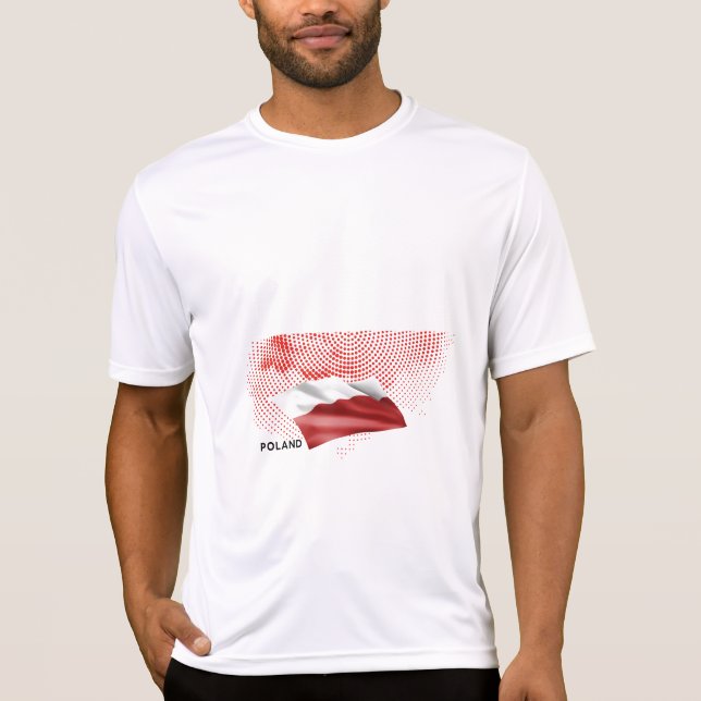 Polens flagga t shirt (Framsida)