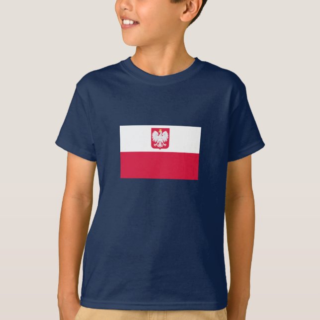 Polens flagga t shirt (Framsida)