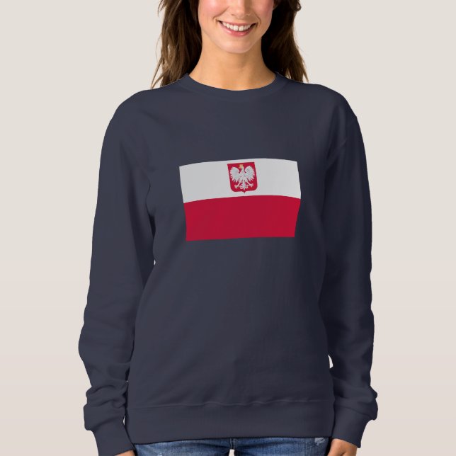 Polens flagga t shirt (Framsida)