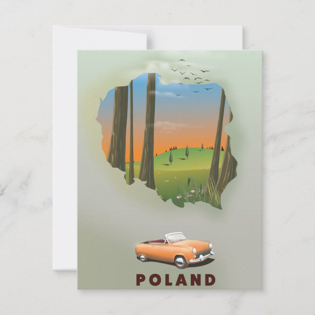 Polens illustrerade reseaffisch. (Framsida)