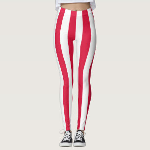 Polens nationella Flagga-Lodrät i stripe Leggings