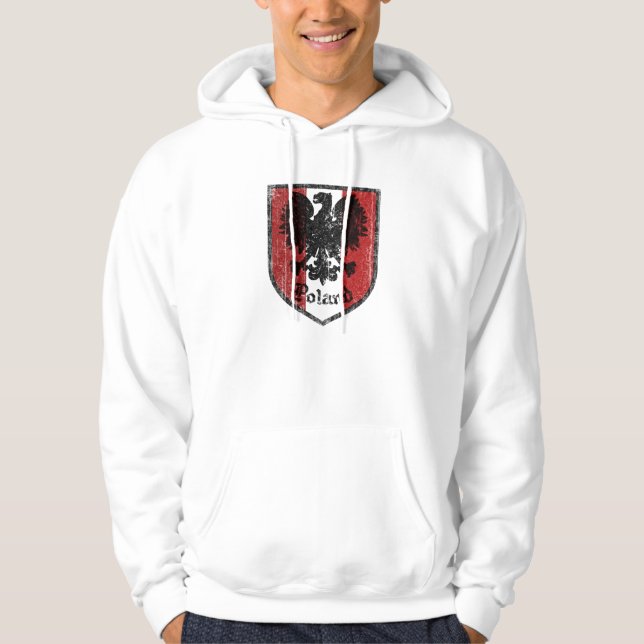 Polens statsvapen Flagga Tröja Sweatshirt (Framsida)