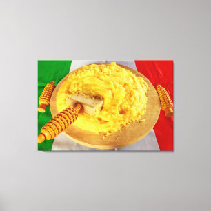 Polenta Ett Typiskt Recept på Canvastryck
