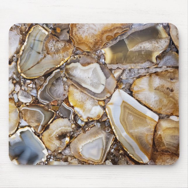 Polerad Geode Stone-design Musmatta (Framsidan)