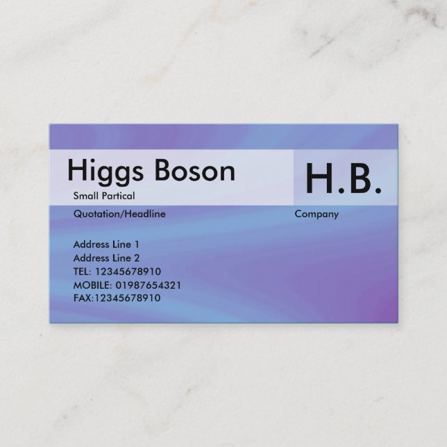 Polerad himmel visitkort (Framsida)