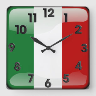 Polerad italienare fyrkantig klocka