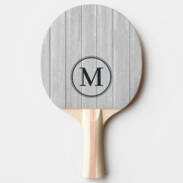 Polerad Trämonogram i Grått Pingisracket