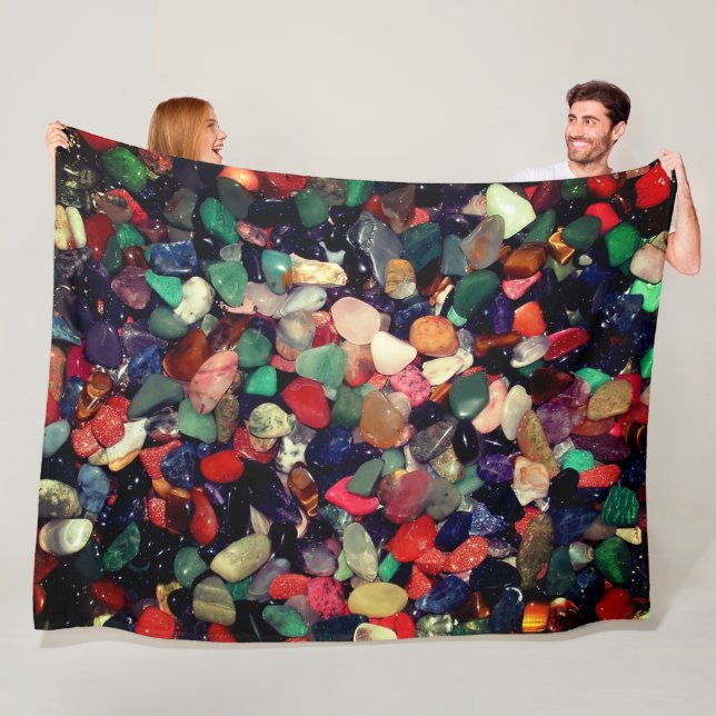 Polerade stenar fleecefilt (På plats)