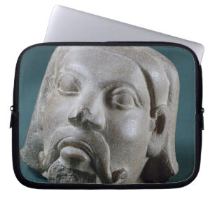 Polerat sandstenhuvud av en utlänning, Sarnath, Laptop Sleeve