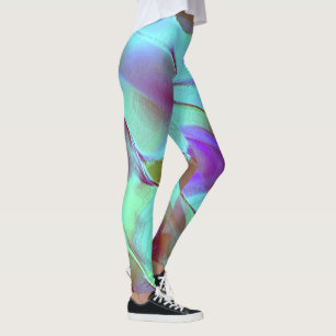 Polerat sten i lila av krom leggings