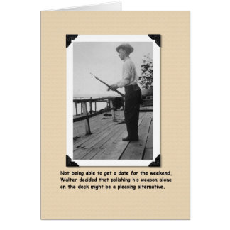 Polering av vapen hälsningskort