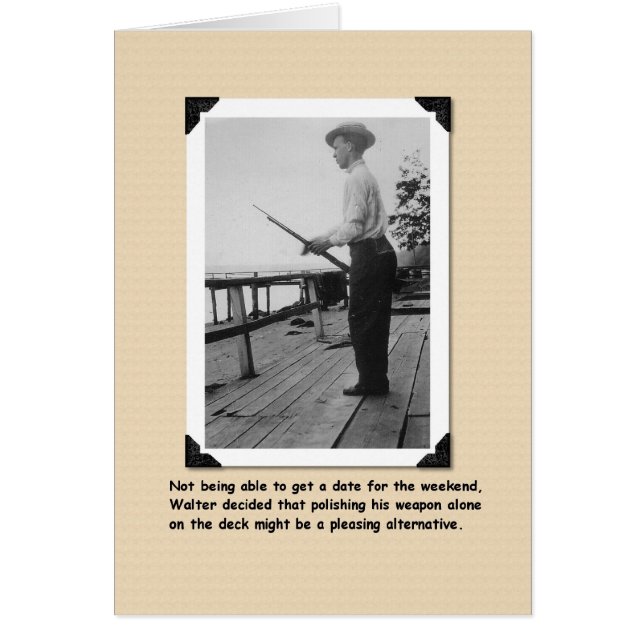 Polering av vapen hälsningskort (Framsidan)