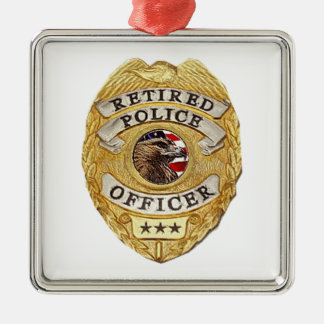 Police_Badge_Retired Julgransprydnad Metall