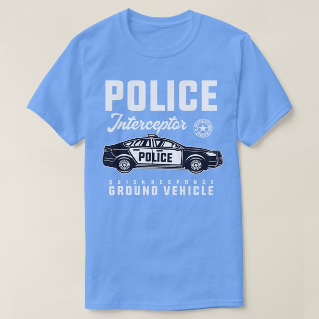 POLICE CAR INTERCEPTOR T SHIRT (Design framsida)