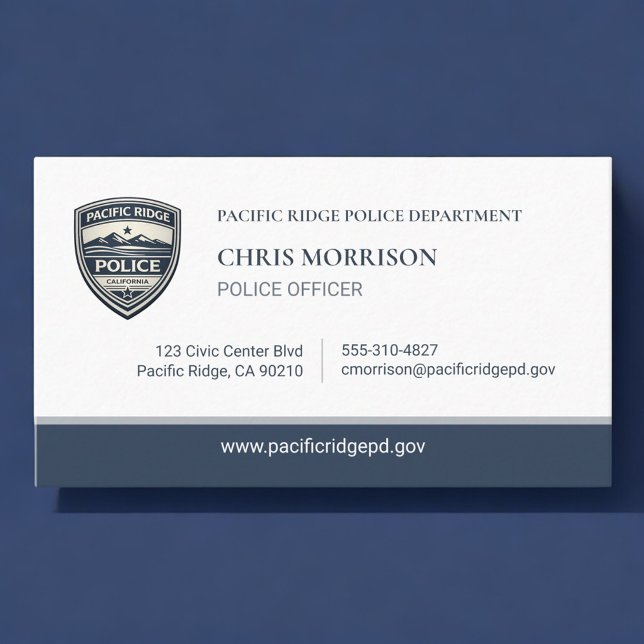 Police Department Logo Business Card Visitkort (Skapare uppladdad)