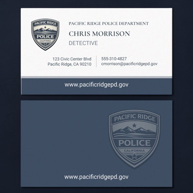 Police Detective Business Card Visitkort (Skapare uppladdad)