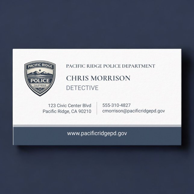 Police Detective Logo Business Card Visitkort (Skapare uppladdad)