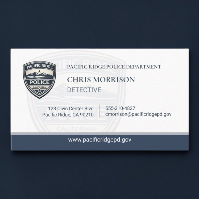 Police Detective Logo Modern Business Card Visitkort (Skapare uppladdad)