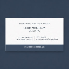 Police Detective Professional Visitkort