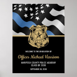 Police Graduation Law Enforcement Party Welcome Poster