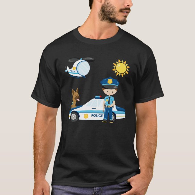 Police officer children s dream work  idea police  t shirt (Framsida)