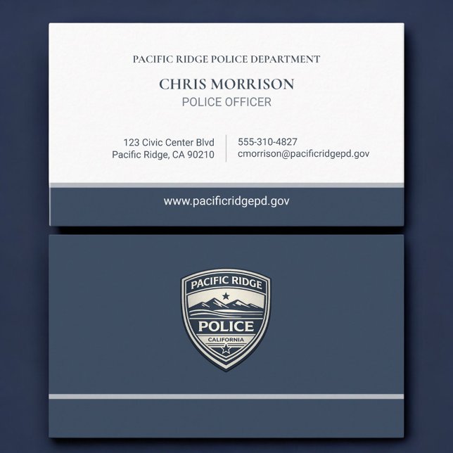 Police Officer Law Enforcement Logo Business Card Visitkort (Skapare uppladdad)