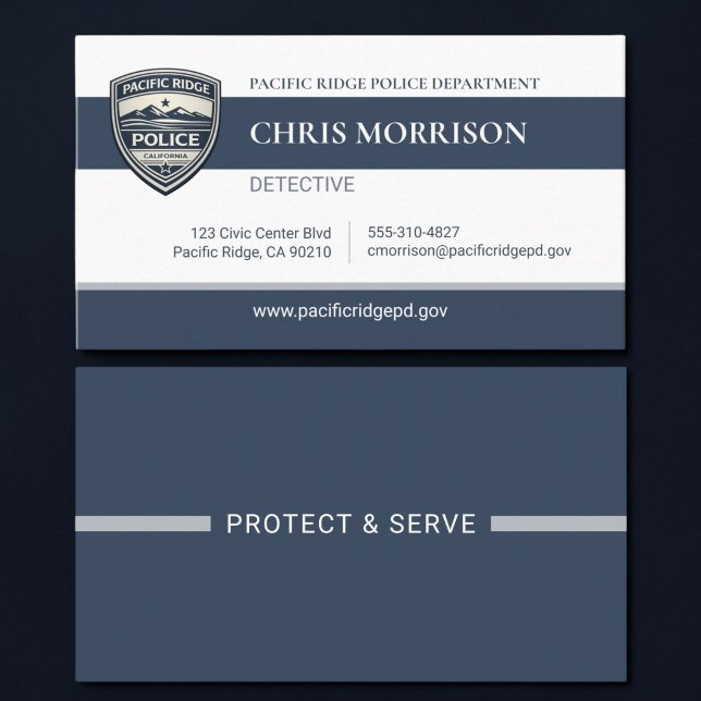 Police Officer Professional Business Card Visitkort (Skapare uppladdad)