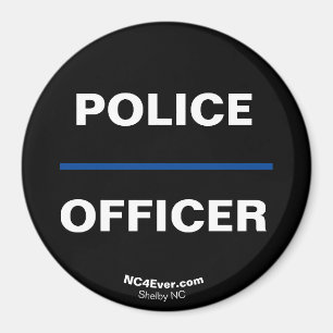 POLICE OFFICER Thin Blue Line magnet