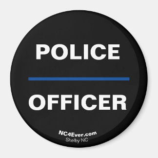 POLICE OFFICER Thin Blue Line magnet