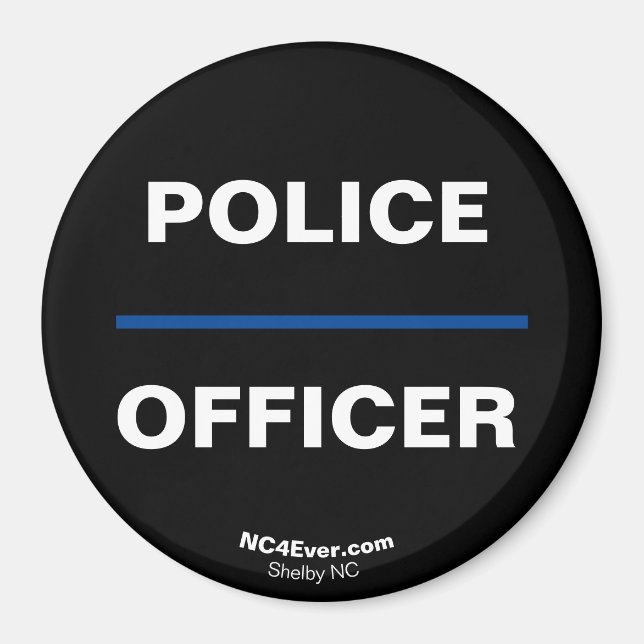 POLICE OFFICER Thin Blue Line magnet (Framsidan)