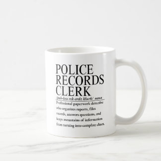 Police records clerk kaffemugg