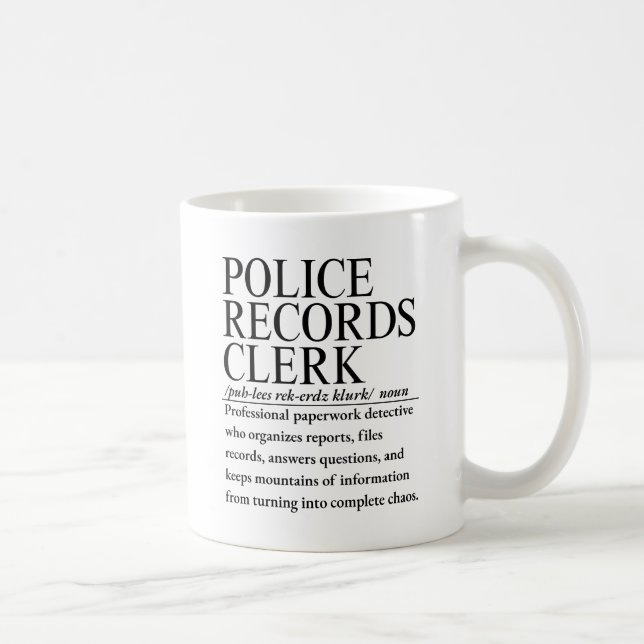 Police records clerk kaffemugg (Höger)