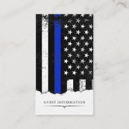 Police Stil American Flagga Party|Event Mini Info Tilläggskort