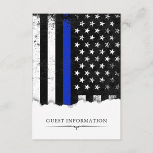 Police Stil American Flagga Party Event Small Tilläggskort