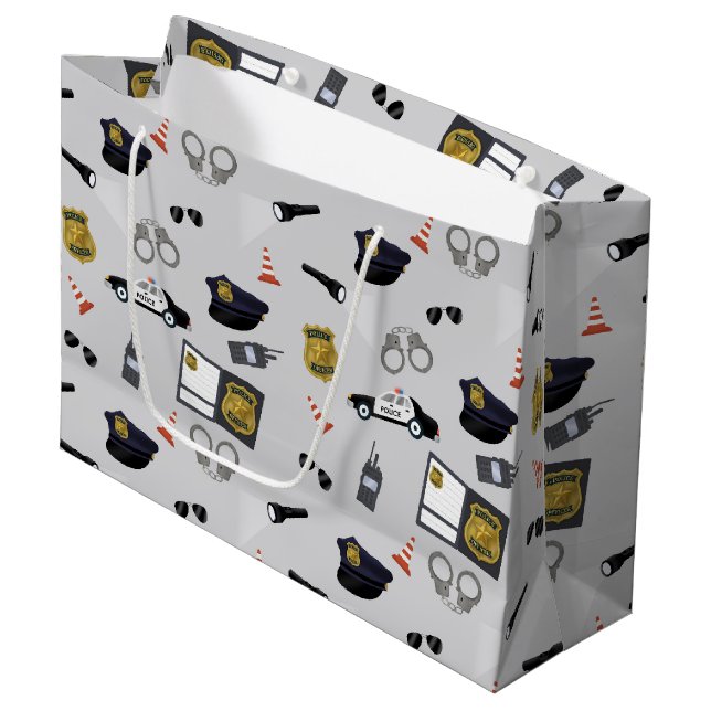 Police Themed Policeman Cop Pattern (Framsidan Vinklad)