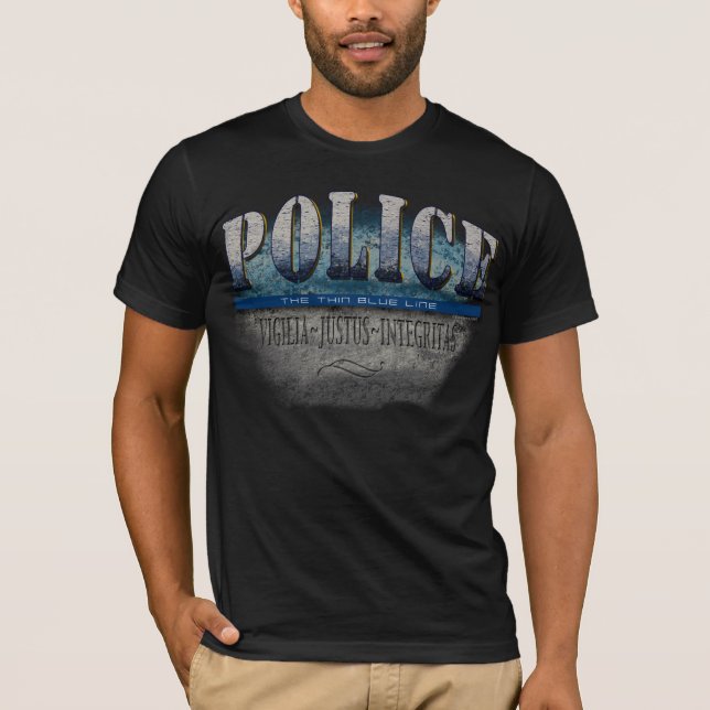 POLICE~Thin blålinjen T Shirt (Framsida)