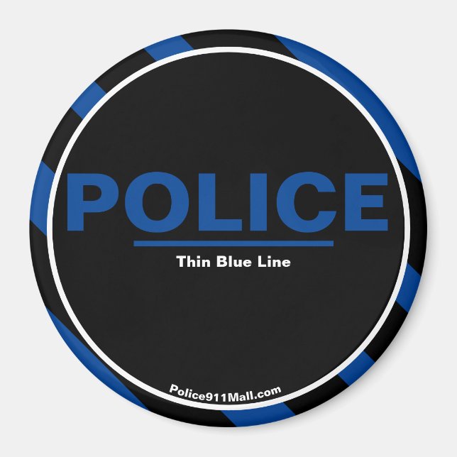 POLICE Thin Blue Line magnet (Framsidan)