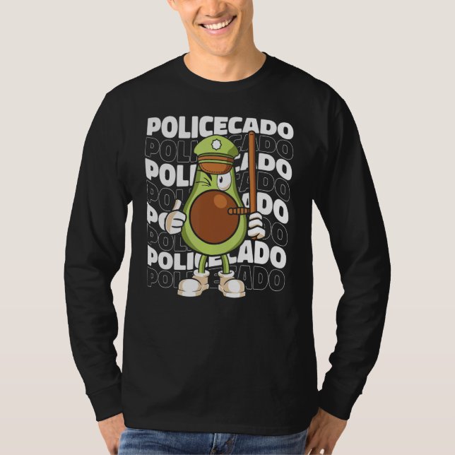 Policecado   Support Law Enforcement Police Agent  T Shirt (Framsida)