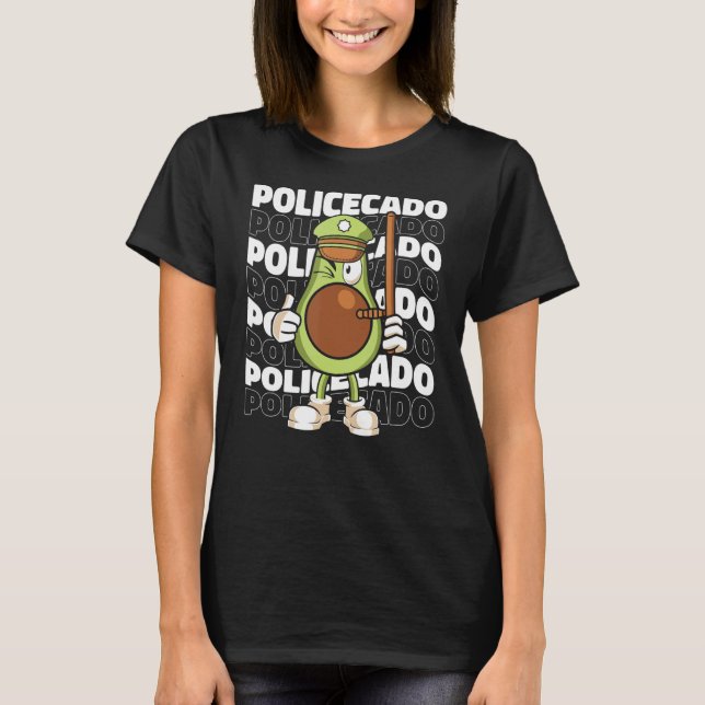 Policecado   Support Law Enforcement Police Agent  T Shirt (Framsida)