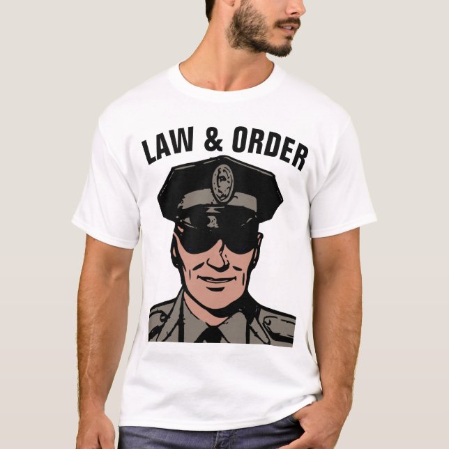 POLICEMAN COP LAW & ORDER T-SHIRTS (Framsida)